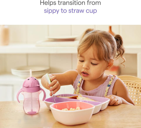 Munchkin Any Angle Weighted Straw Toddler Sippy Cup, 10 oz, Purple