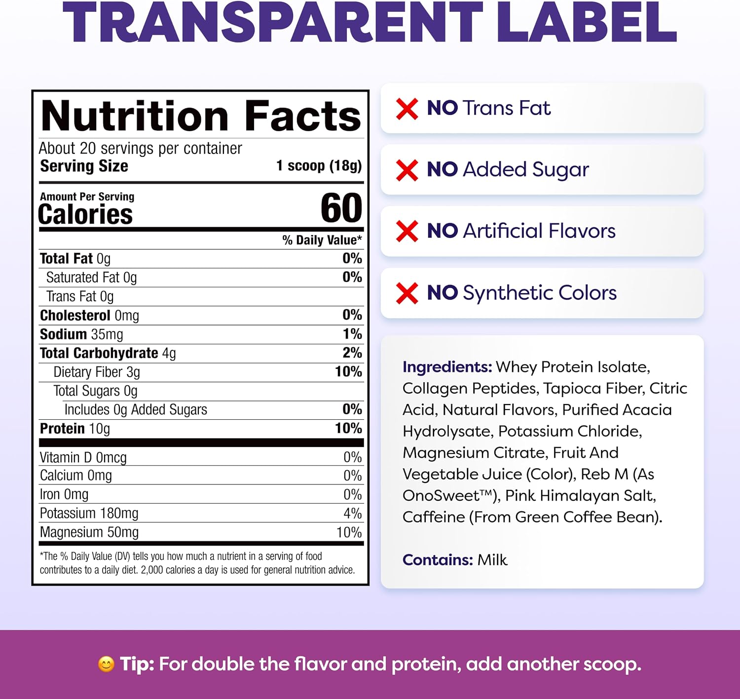 Javvy Clear Protein Powder with Clear Whey Protein, BlackBerry Lemonade