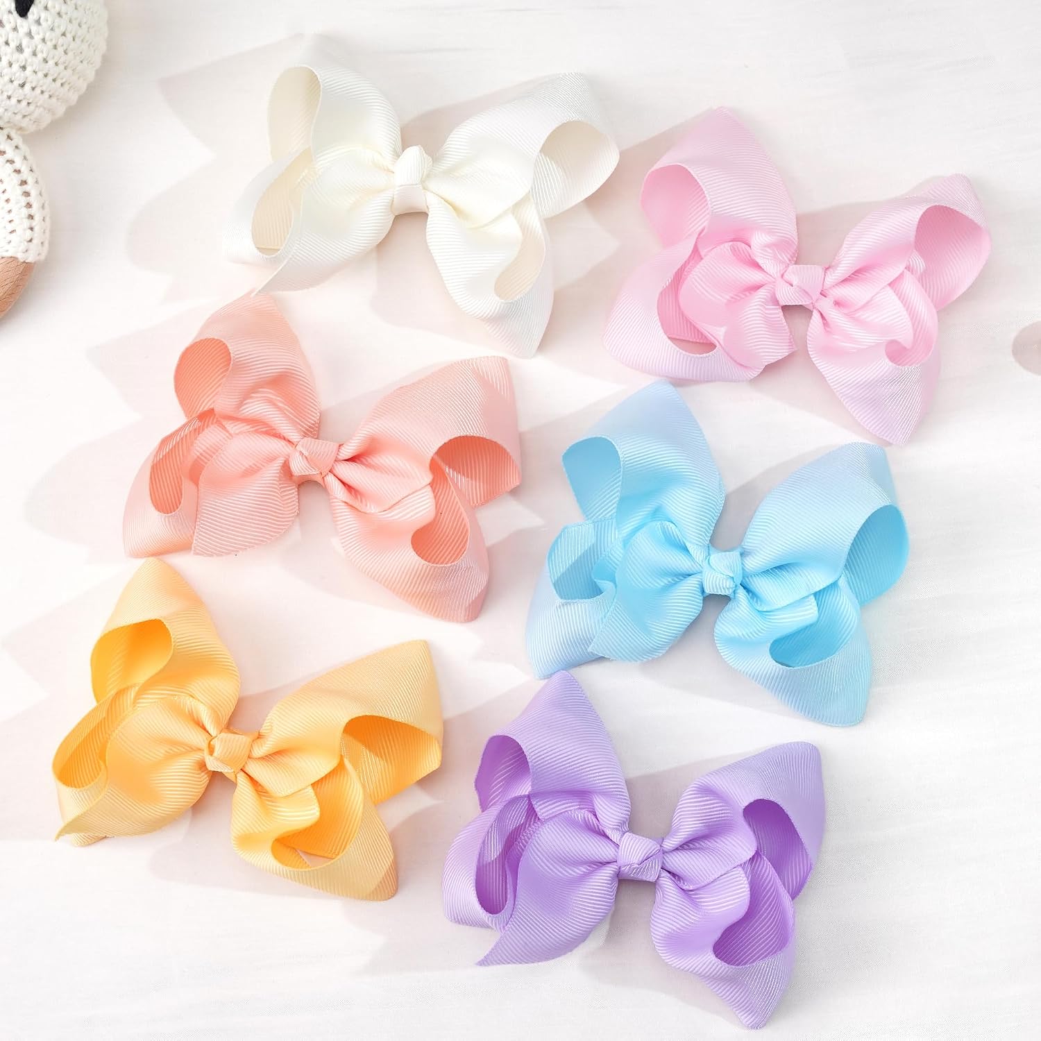 CÉLLOT 40Pcs 4.5 Inch Hair Bow for Girls Toddler Hair Accessories in Pairs