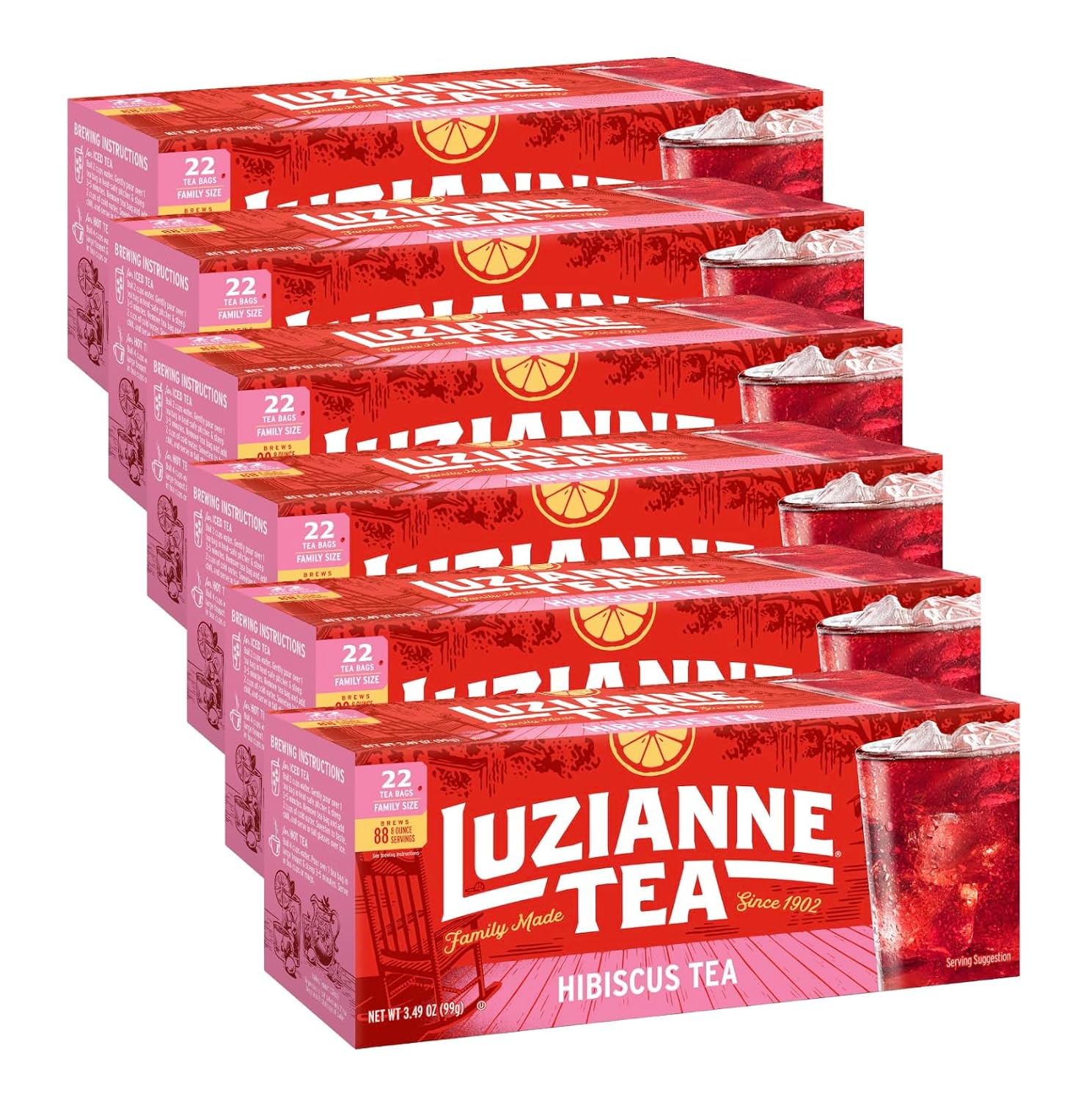 Luzianne Green Tea Bags 24 Count (Pack of 6)