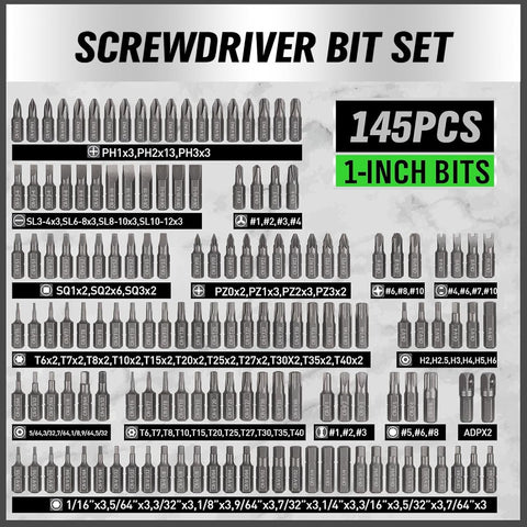 SWANLAKE 232-Piece Ultimate Screwdriver Bit Set, Cr-V Impact Driver Bit Set, Includes Security Bits, Nut Driver, Ratchet Wrench and Bits Holder