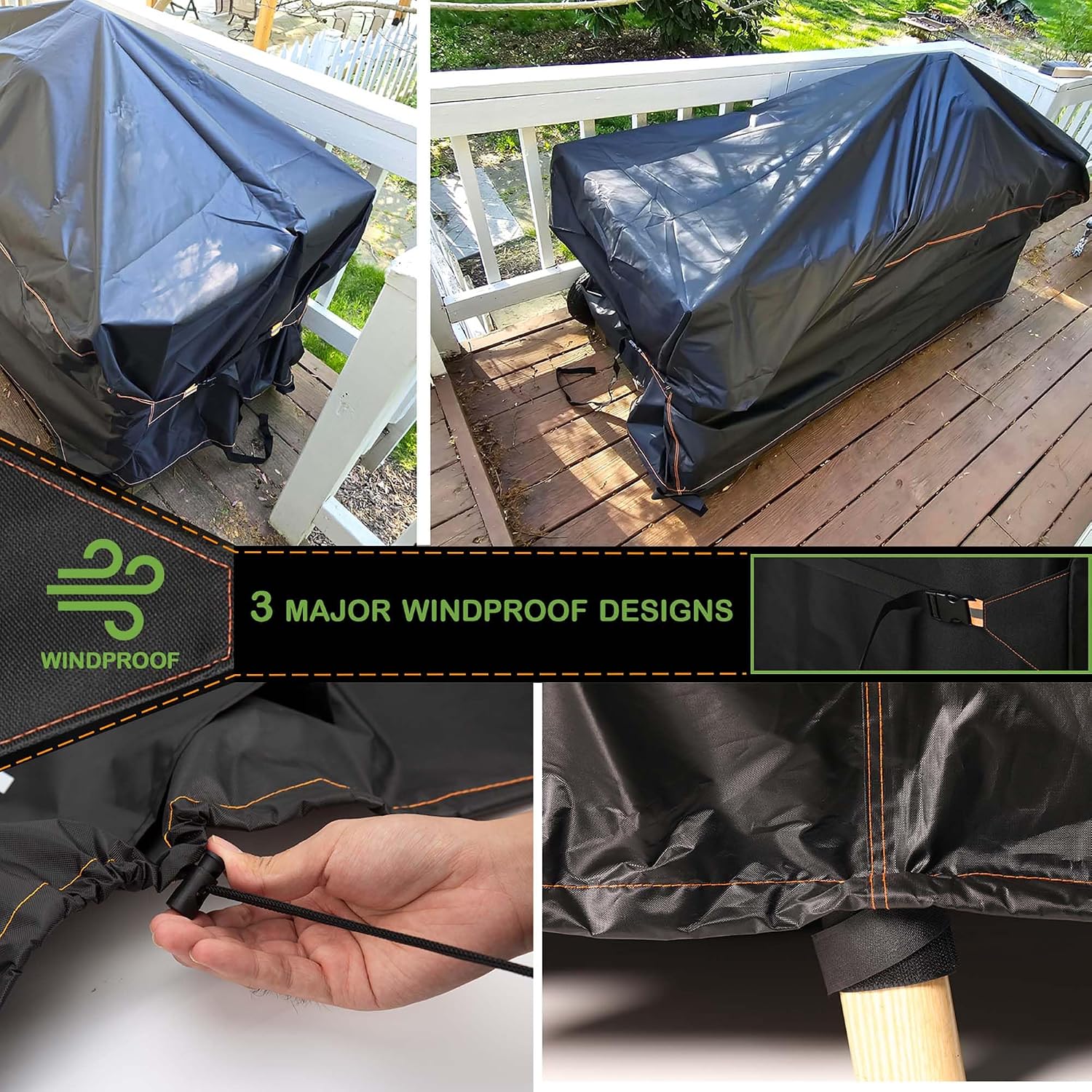Patio Furniture Couch Cover 2-Seater Outdoor Sofa Cover Waterproof