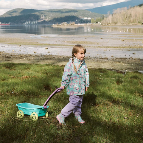 JAN & JUL Girls' Puddle-Dry Rain Pants for Toddlers