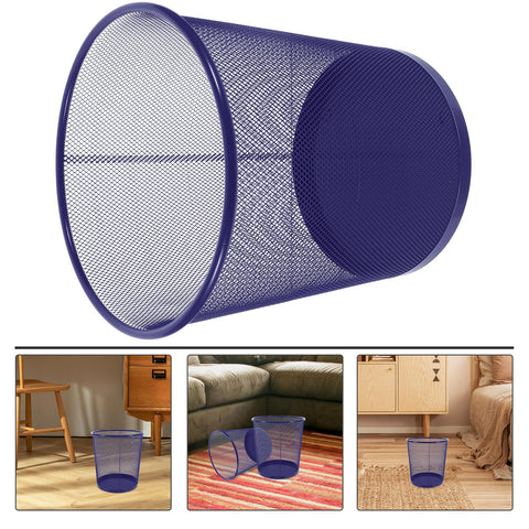 PRETYZOOM Small Trash Can 3 Gallon Open Top Waste Basket, Round Mesh Garbage Can Container Recycling Bin for Offices, Bathrooms, Laundry Room, Kitchens, Kids Rooms, Dorms