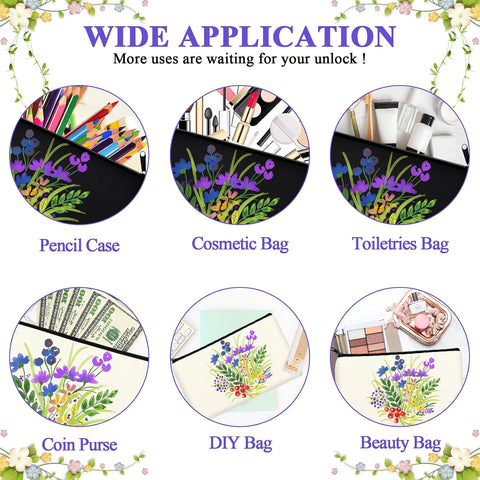 Legigo Blank Canvas Bags Zipper Pouch Makeup Bags Pencil Pouch Bulk