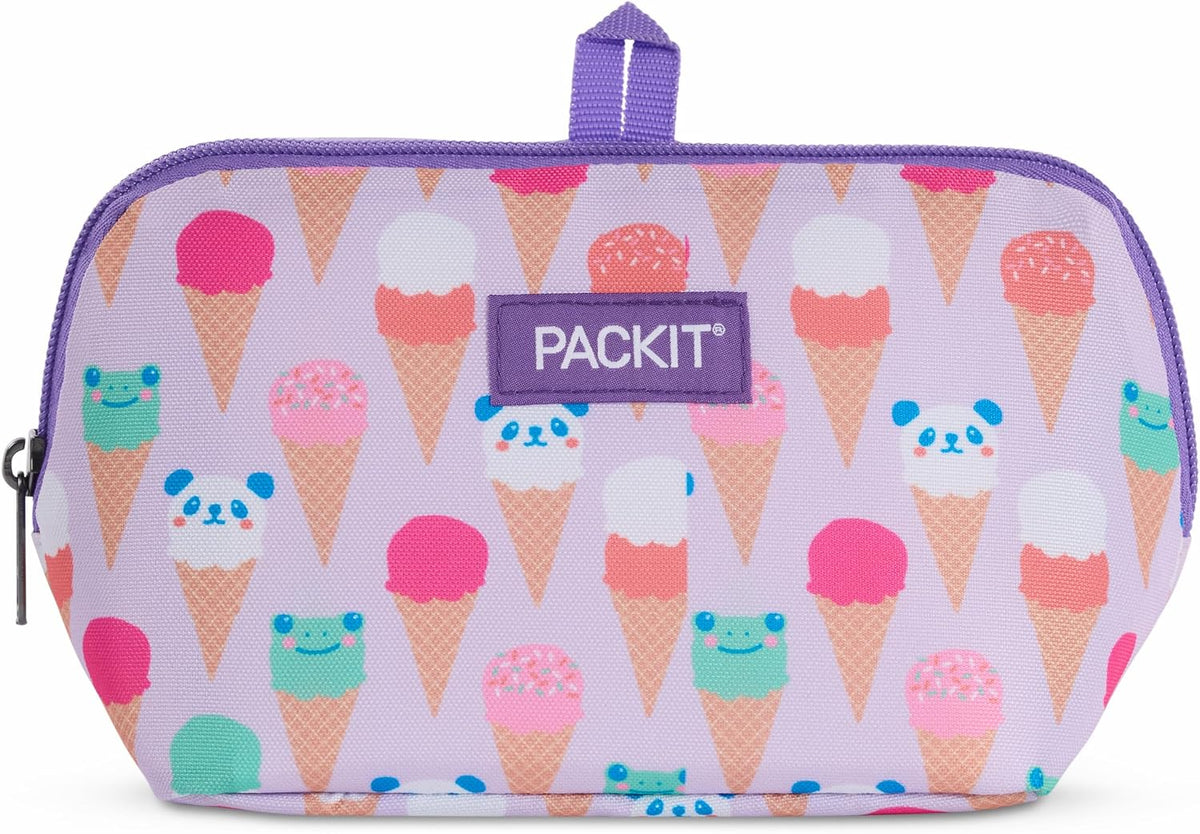 PackIt Freezable Snack Bag, Ice Cream Critters