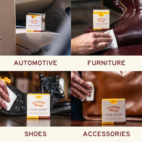 Leather Honey Leather Wipe Kit – Non-Toxic Cleaner & Conditioner