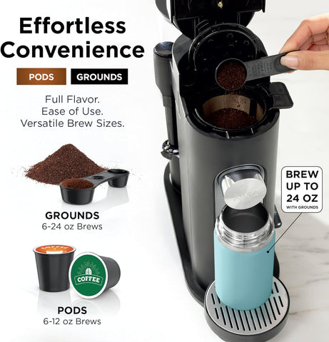 Ninja Single Serve Coffee Maker - Combo Machine, K-Cup Pods and Grounds