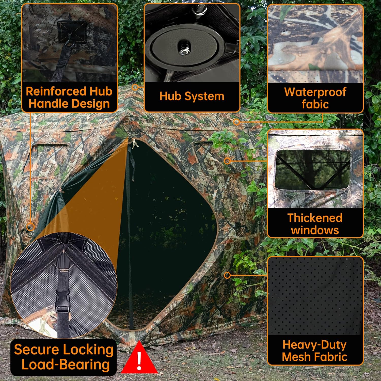 360/270 Degree See Through Hunting Blind, Pop Up Ground Blind