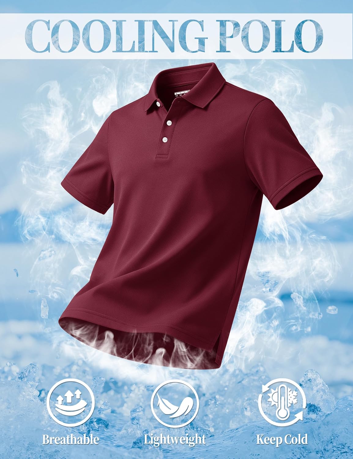 TACVASEN Mens Golf Shirt Dry Fit Mens Polo Shirts Short Sleeve Performance Golf Polos for Men with Collar Work Shirts