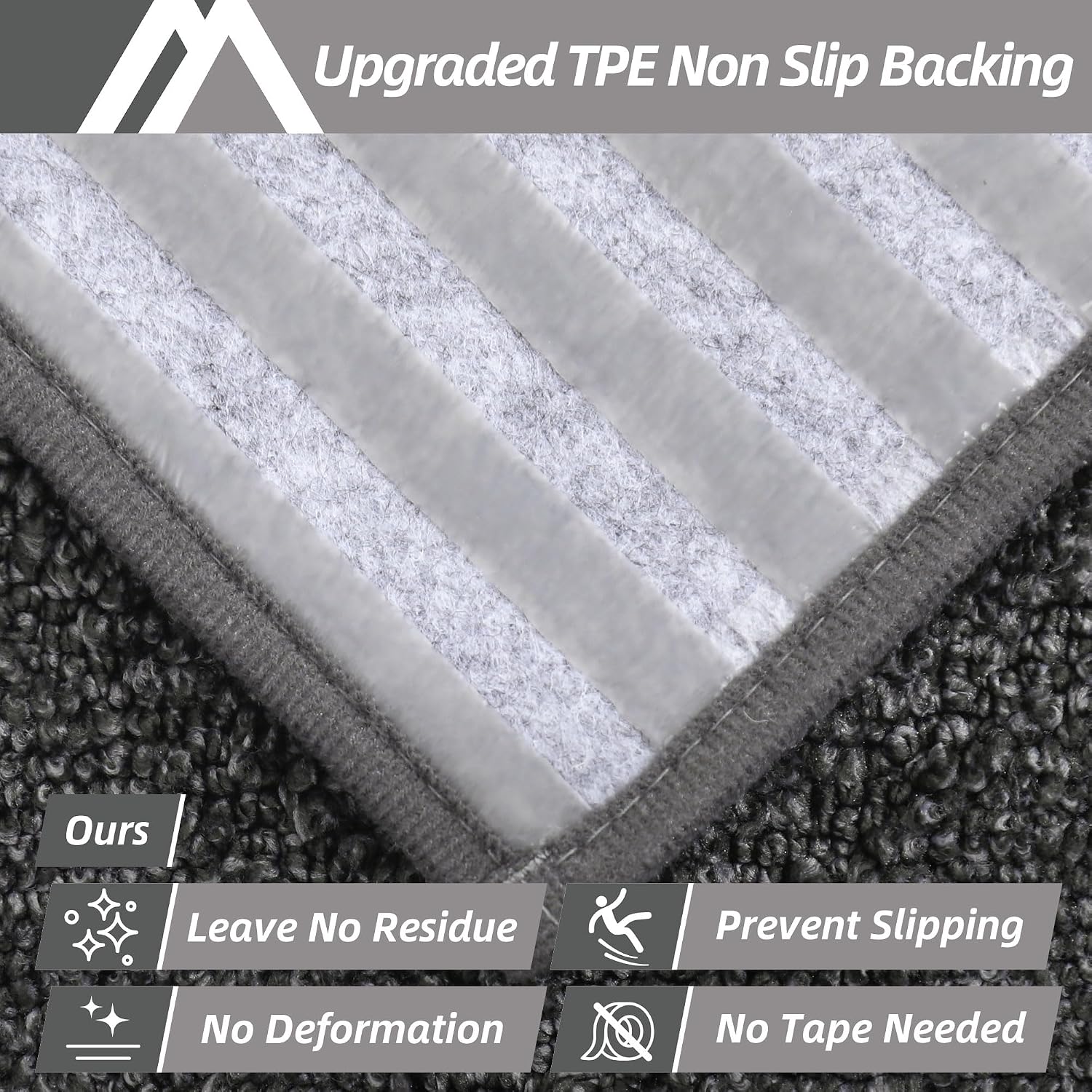 COSY HOMEER Edging Stair Treads Non-Slip Carpet Mat 28inX9in,15pc,Black