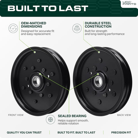 UDC Parts AUC16698 Idler Pulley Replacement for John Deere 48 Inch AM121602