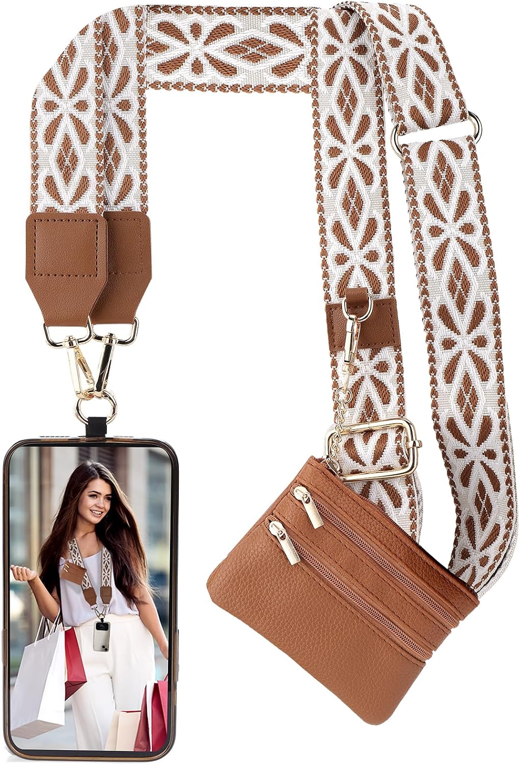 XANGNIER Clip and Go Strap for Phone with Wallet Crossbody,Multicolor 22