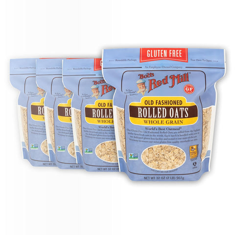 Bob's Red Mill Gluten Free Old Fashioned Rolled Oats, 32oz (4 Pack)