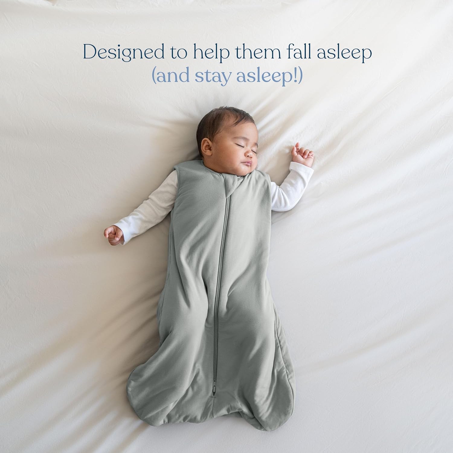 HALO SleepSack SuperSoft Wearable Blanket, Viscose Made From Bamboo, Sleeping Bag for Babies, 1.5 TOG, 12 – 18 Months, Large, Blue Fog