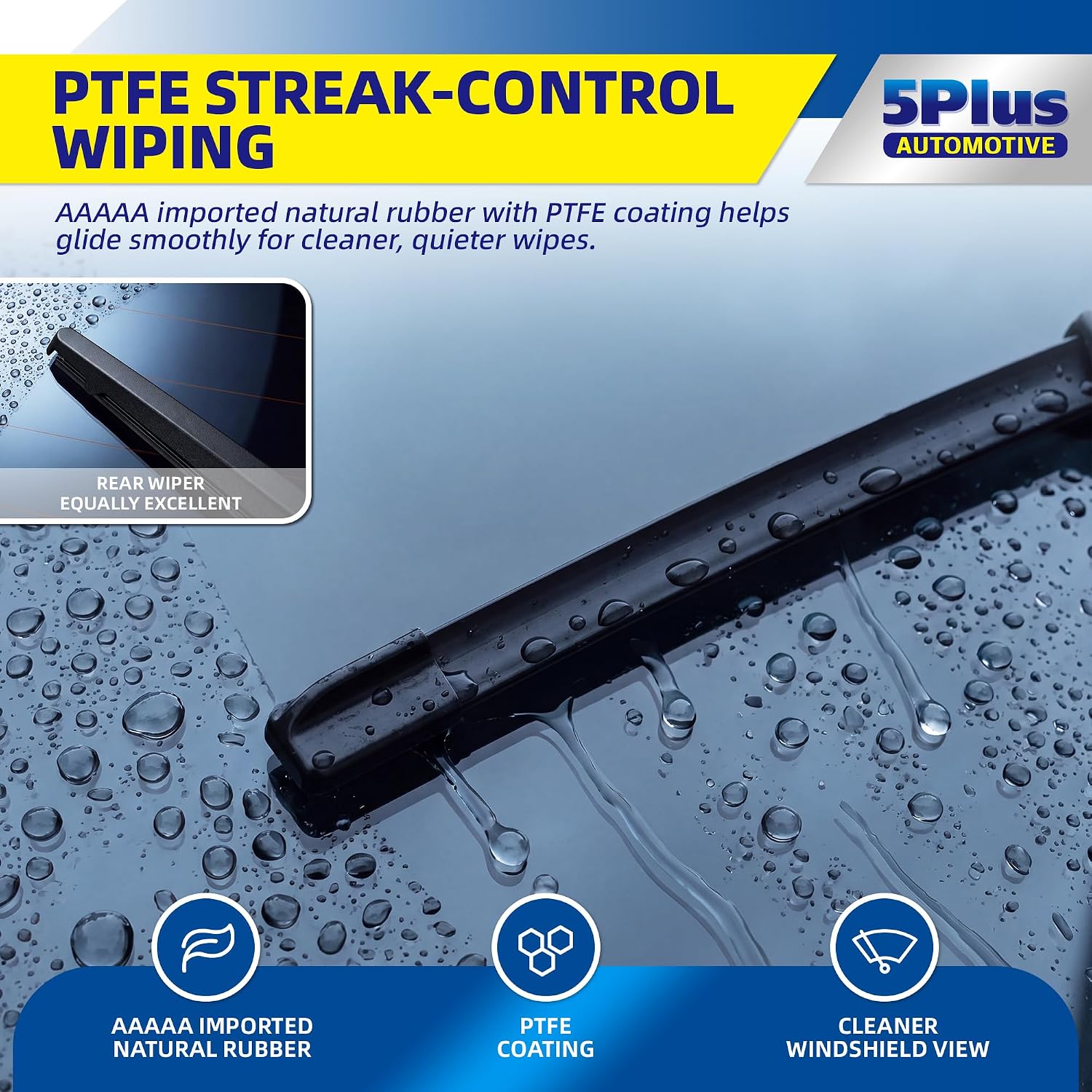 5 PLUS Custom-Fit Wipers fits Toyota Venza 2021-2024 Windshield Wipers