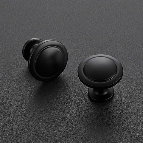 Ravinte Matte Black Round Cabinet Knobs,Zinc Pulls,1-1/4 Inch,30 Pack