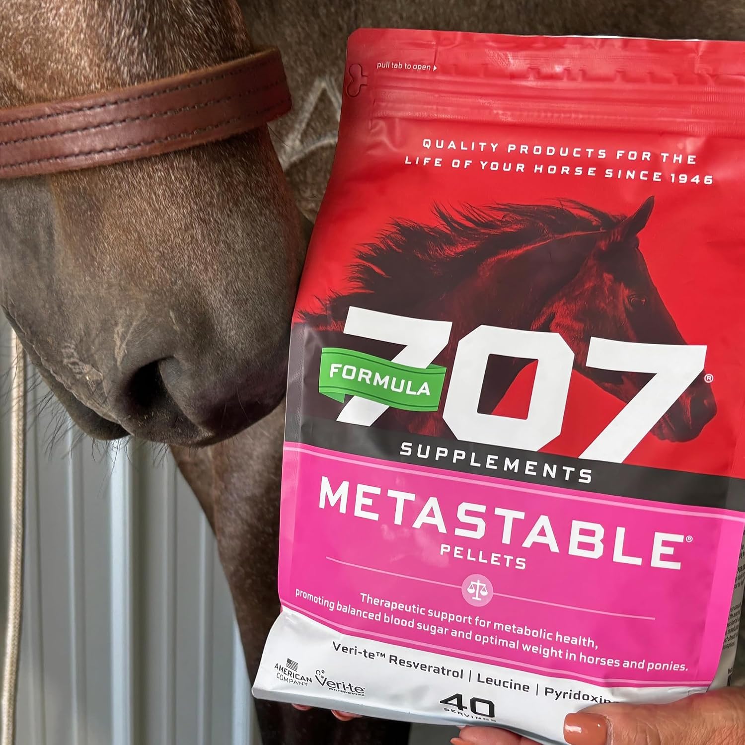 Formula 707 MetaStable Pellets for Horses, 5 lb, 40 Servings