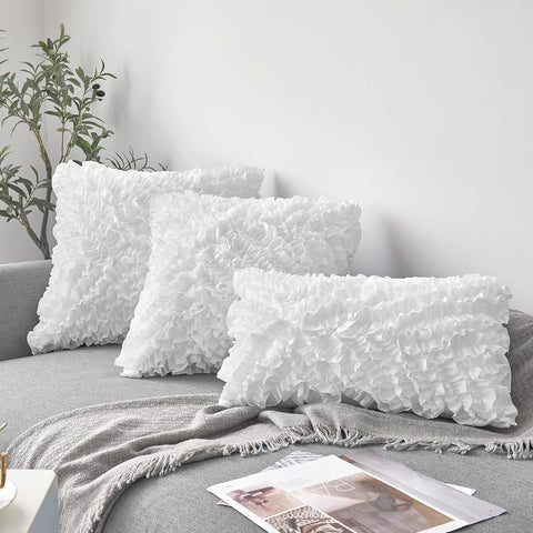 FAVRIQ 14 x 22 Pillow Inserts (Set of 2) - Premium Square Interior Sofa Throw Pillow with 100% Cotton Cover - Decorative Pillow Insert Pair - White Couch Pillow
