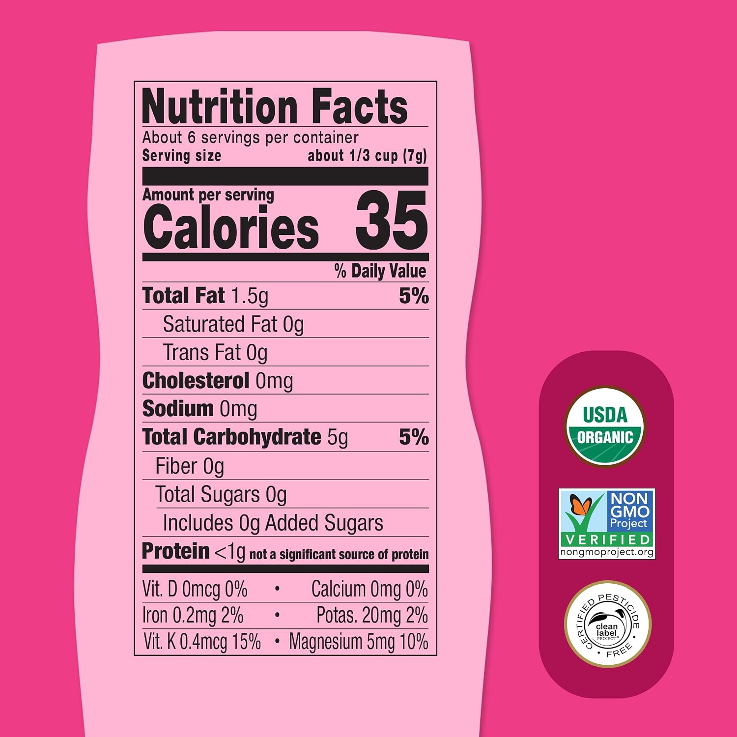 Once Upon a Farm Organic Baby Fruit & Veggie Puffs Strawberry, Coconut & Sweet Potato, 1.5oz