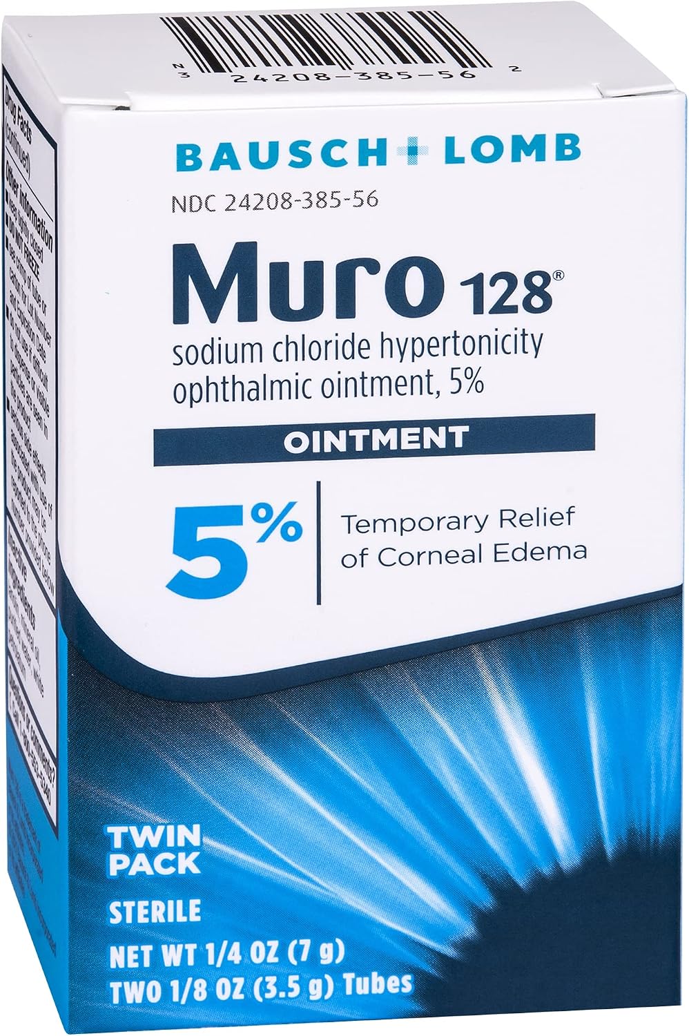 Bausch & Lomb Muro 128 Ointment 5% 2-Pack 7 g (Pack of 2)