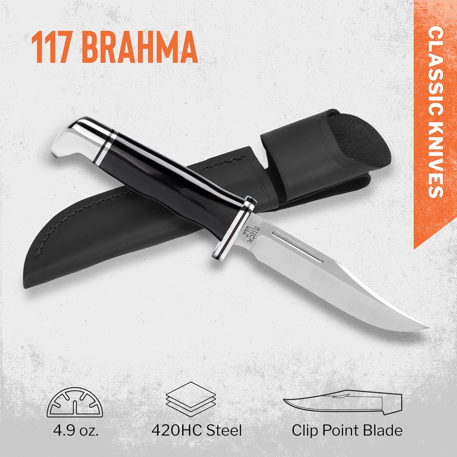Buck Knives BU117BKS: Brahma Black Phenolic