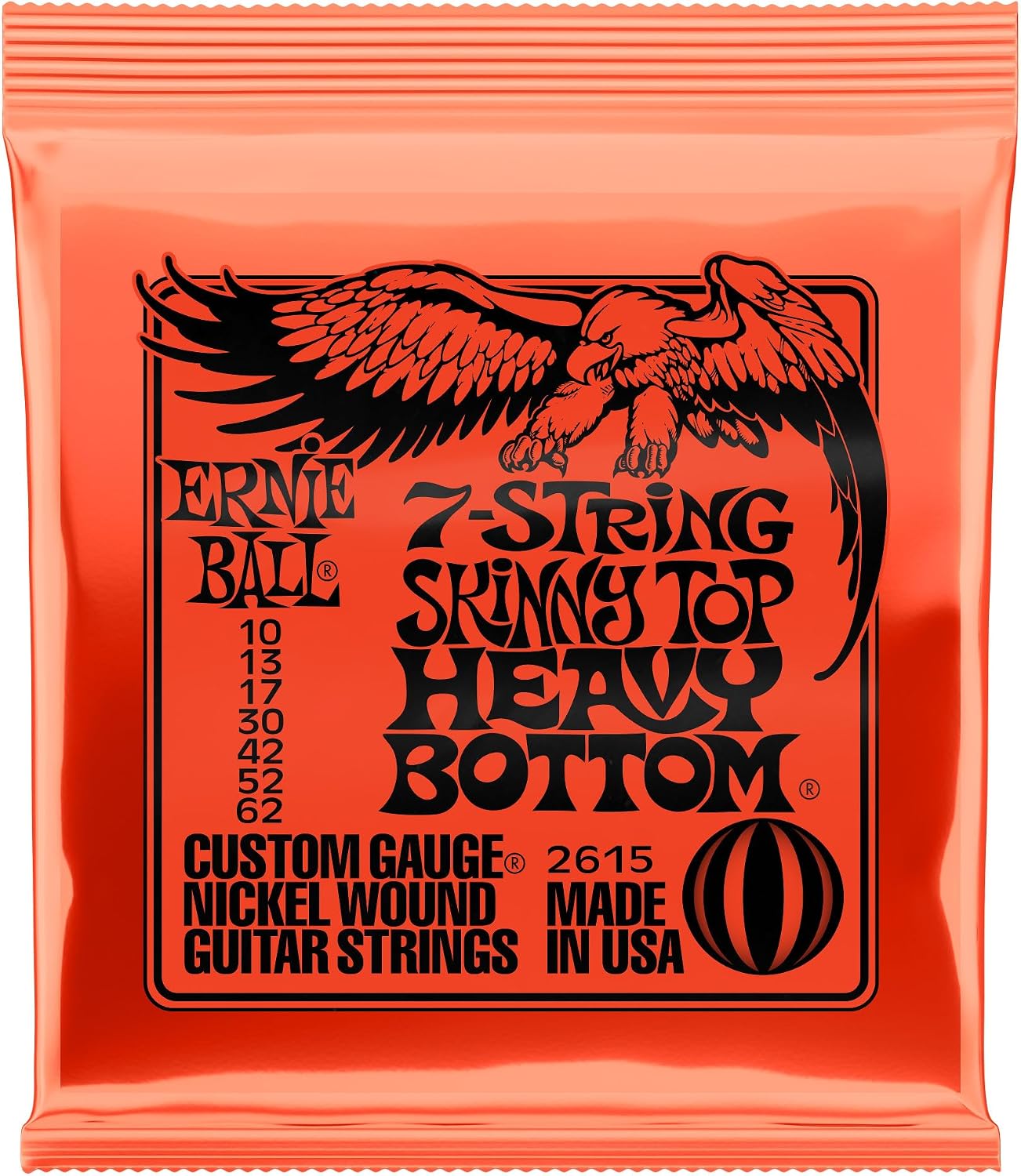 Ernie Ball 7-String Super Slinky Nickel Wound Electric Guitar Strings, 9-52 Gauge (P02623)