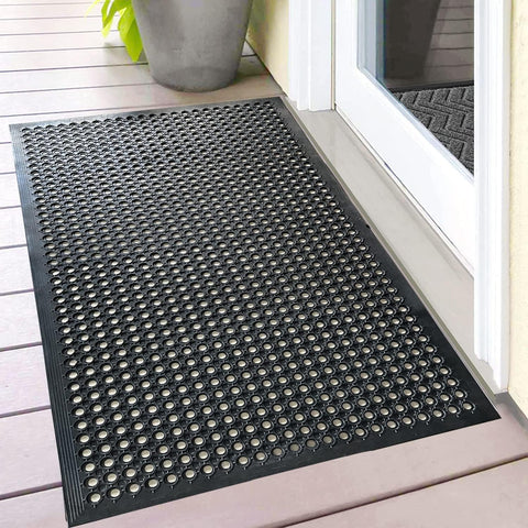 Uniboho Commercial Heavy Duty Rubber Floor Mat for Outside Non Slip 20 x 31