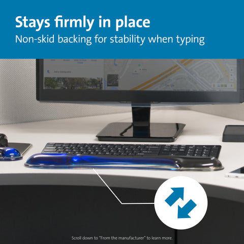 Kensington Duo Gel Keyboard Wrist Rest - Blue (K62397AM)