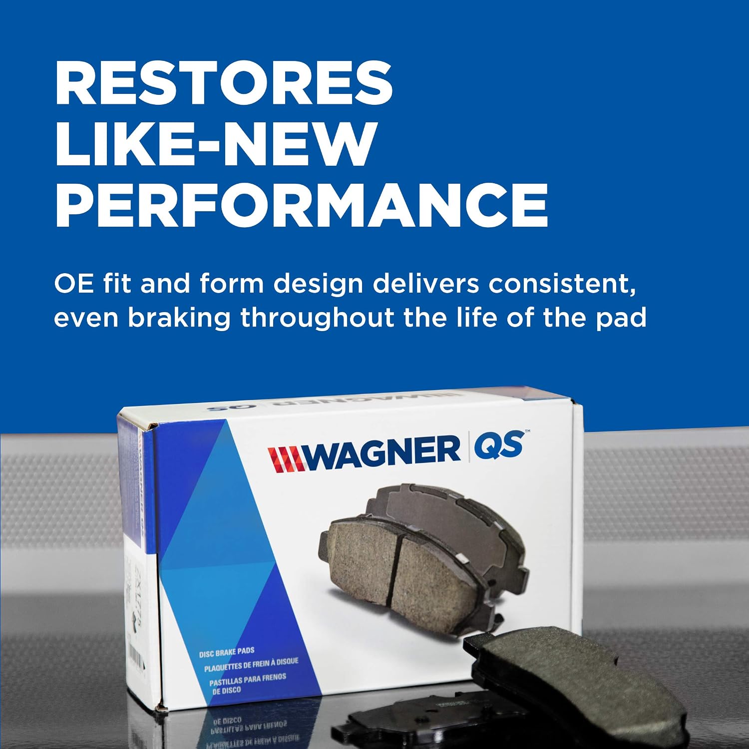 Wagner QS ZD1089 Disc Brake Pad Set, Chamfered Edges for Smooth, Quiet Stops, Fits 2007–2011 Honda CR-V