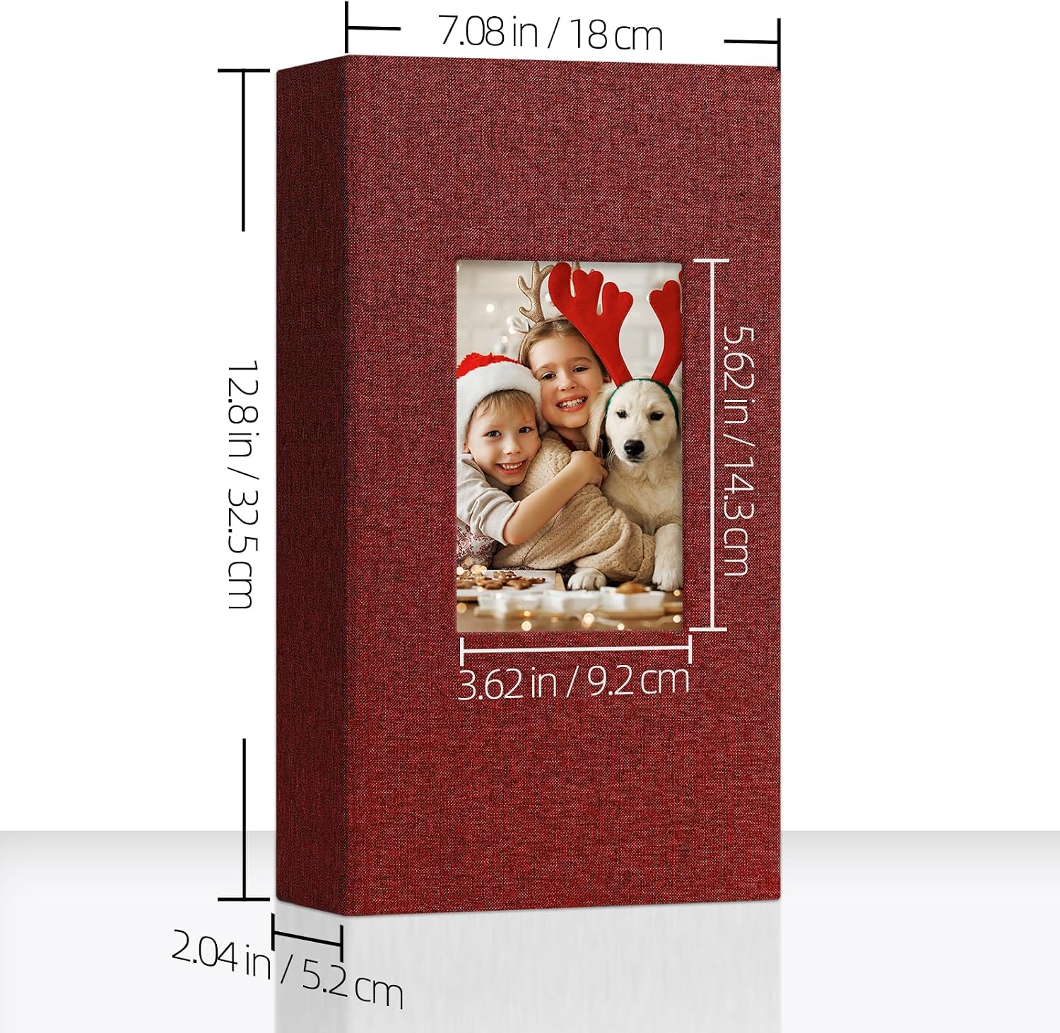 Vienrose 4x6 Photo Album, 2 Pack, 600 Photos, Red