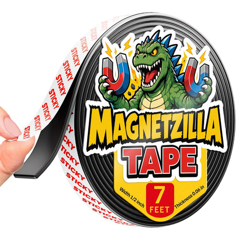 Super Sticky Magnetic Tape for DIY & Crafts, 7ft x 1/2in (2m x 1.25cm)