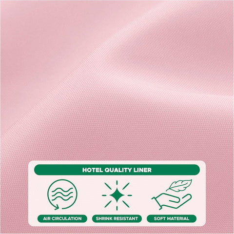 Fabric Shower Curtain Liner 72x72 Inch-Pink Standard Size Shower Liners
