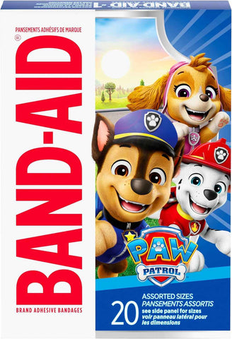 BAND-AID Brand Adhesive Bandages, Nickelodeon Paw Patrol, Assorted, 20 Ct