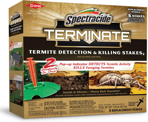 Spectracide Terminate Termite Detection & Killing Replacement Stakes, 5 Ct