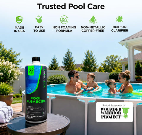 AquaDoc Liquid Algaecide for Swimming Pools 32 oz - Up to 2,500 Gallons