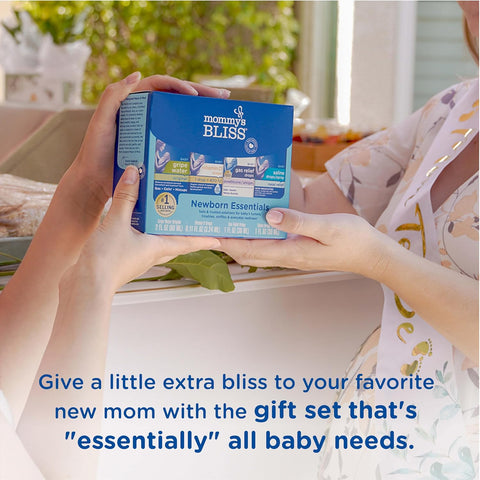 Mommy's Bliss 4-Piece Newborn and Baby Essentials Kit - with Gripe Water, Gas Relief Drops, Vitamin D 400IU, and Saline Drops/Spray - The Perfect Baby Gift.