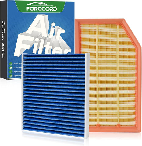 Cabin & Engine Air Filter Kit for Jeep Wrangler 2018-2026 2.0L/3.6L
