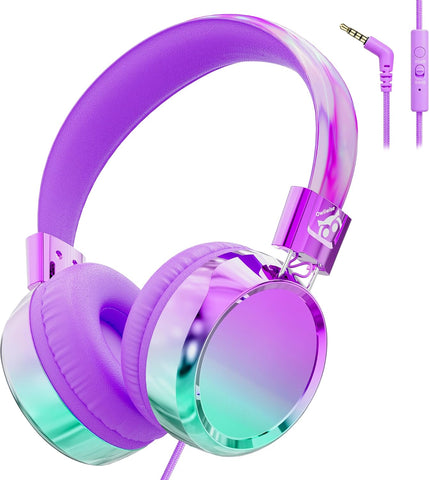 Owliwise Kids Headphones with Cord with Mic, 85/94dB Safe Volume Limit