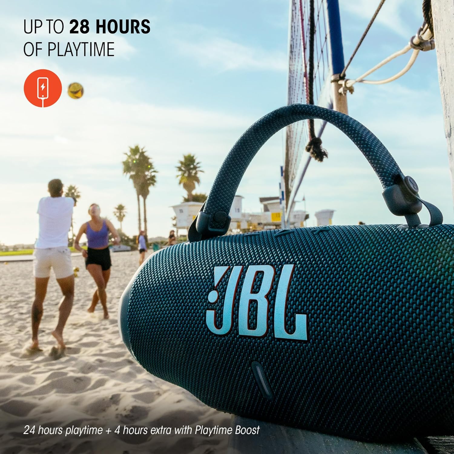 JBL Charge 6 Portable Bluetooth Speaker, Waterproof, Drop-Proof - Black