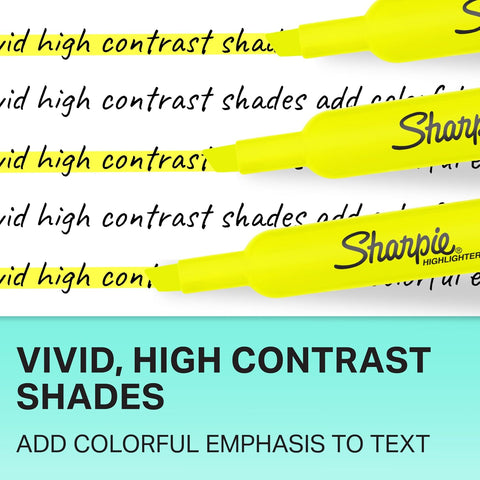Sharpie 25162PP Accent Tank-Style Highlighter, Fluorescent Yellow, 2-Pack