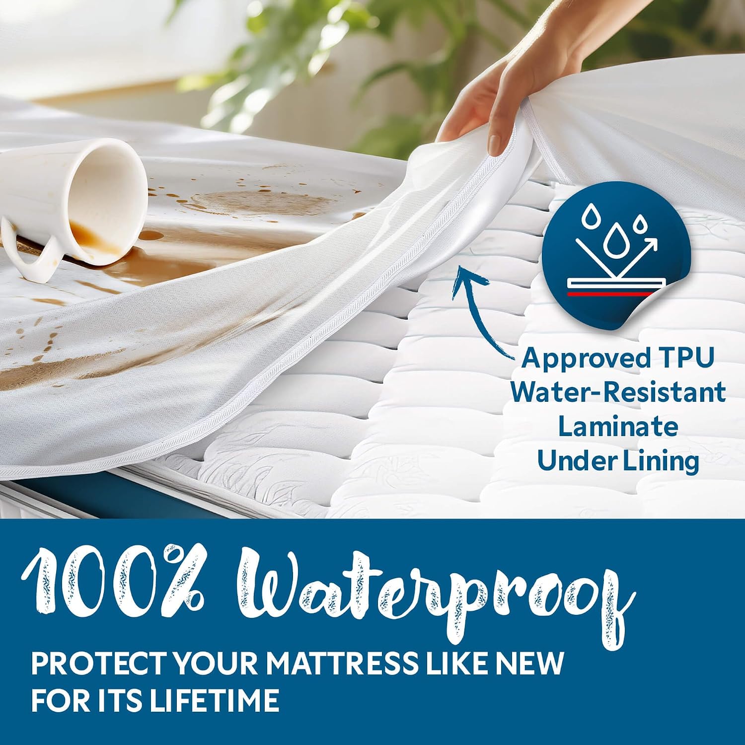 Guardmax Full Mattress Protector Zippered, Bed Bug Mattress Cover