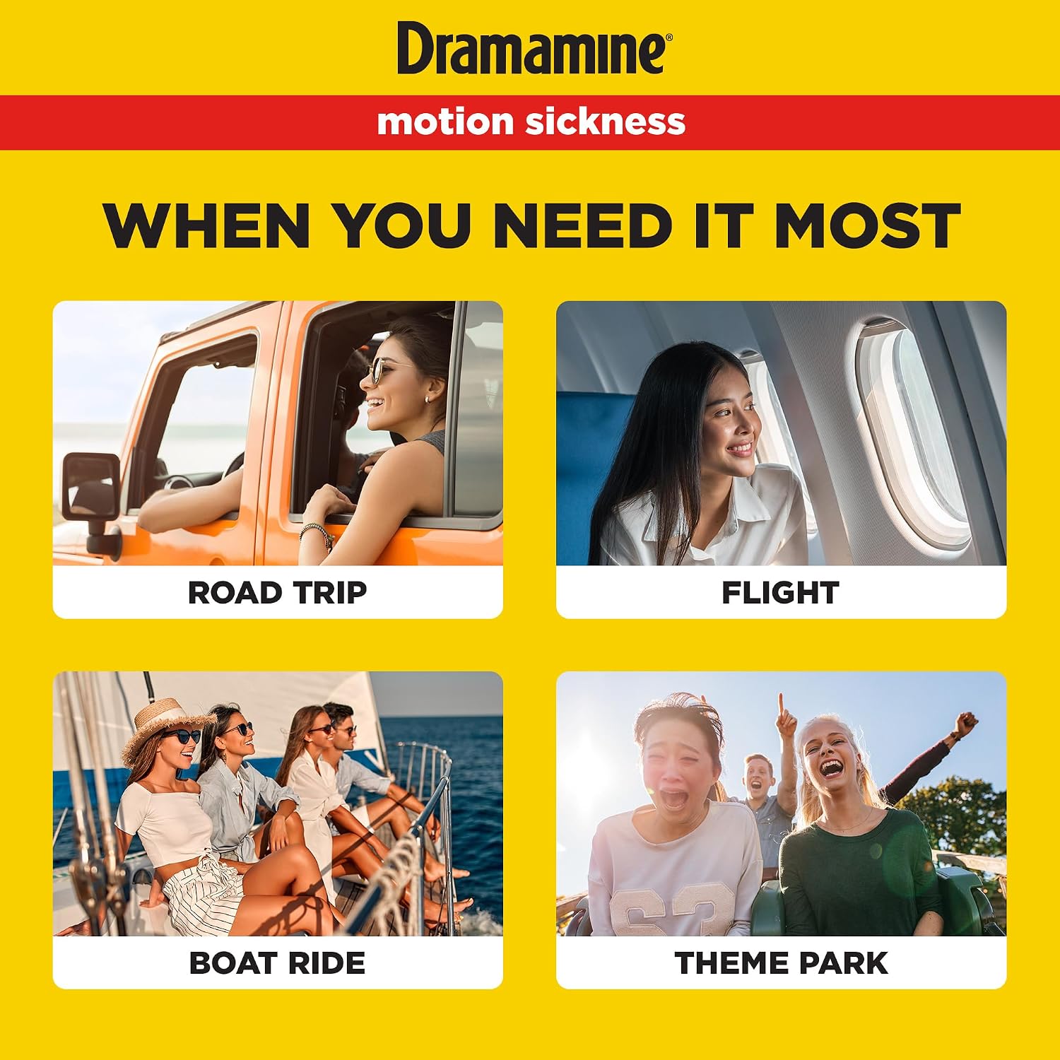 Dramamine Motion Sickness Relief, Less Drowsy, 8 Count