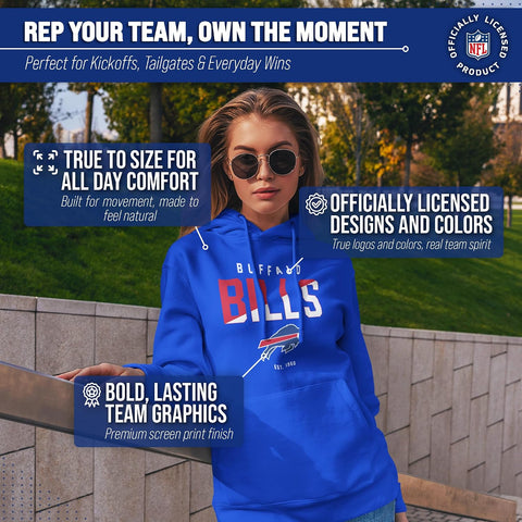 NFL Hoodie Fleece Sweatshirt for Men and Women - Officially Licensed