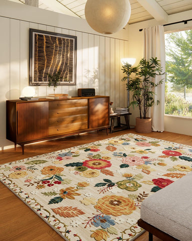 Washable Living Room Area Rug: 5x7 Rugs for Bedroom Non Slip Large Carpet