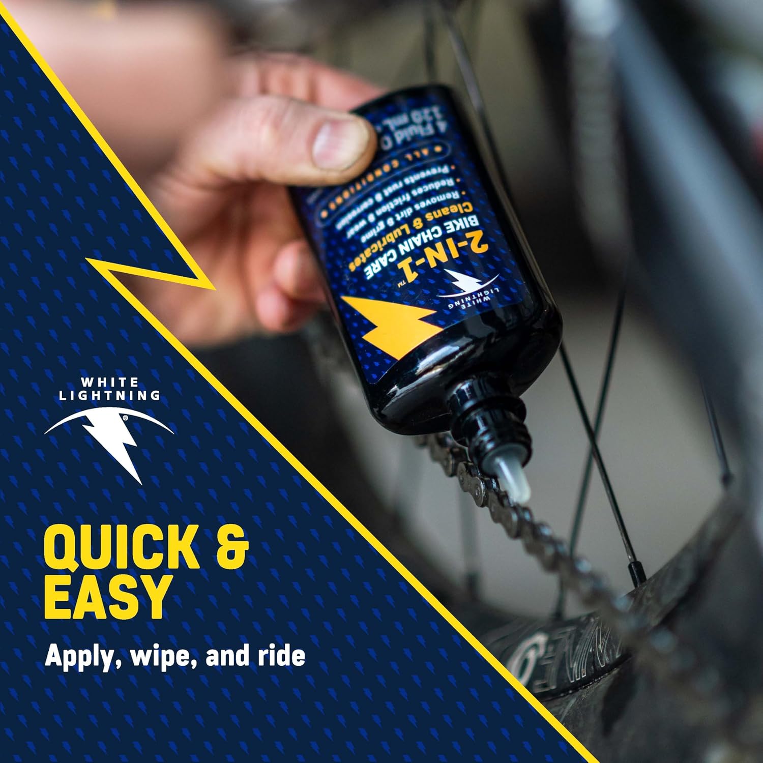 White Lightning 2-in-1 Bike Lubricant and Degreaser 4 oz