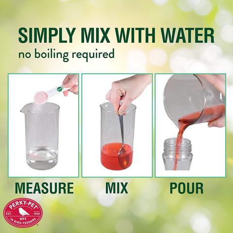 Perky-Pet Hummingbird Nectar Concentrate for Hummingbird Feeders - 8 oz Powder - Makes 48 fl oz Nectar - 240SF - Attract and Feed Humming Birds