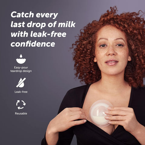 Elvie Catch - Milk Collection Shells - Discreet, Leak-Protection, Reusable Silicone Cups - Collect Up to 1oz - Breastfeeding Essentials - Set of Two