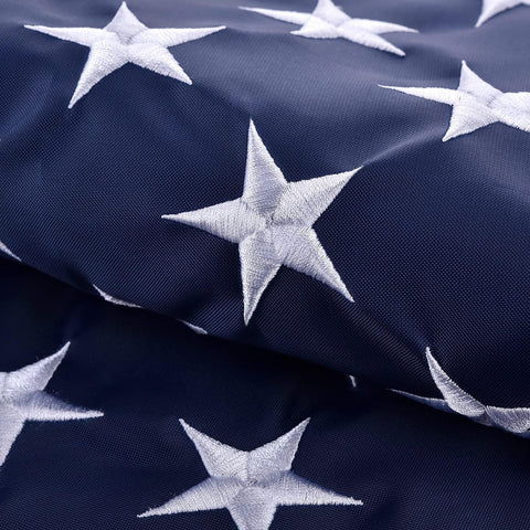 Large American Flags for Outside 6x10 FT, US Flag High Wind with Embroidered Stars, Sewn Stripes, Brass Grommets, Durable USA Flag Outdoor