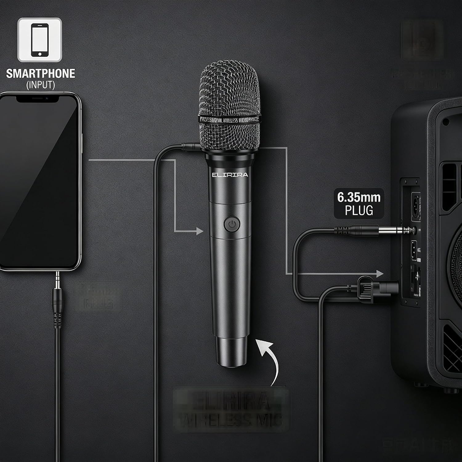 HVM-001 Wireless Microphone, Rechargeable
